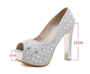 Rhinestone high heel Platform Pumps - http://chicboutique.com.au