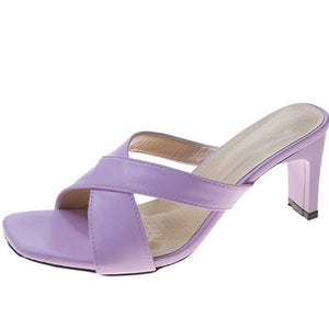 Square Toe Slip on Sandals - http://chicboutique.com.au