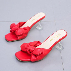 Chic Bow Square Heel Sandals - http://chicboutique.com.au