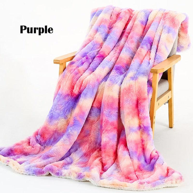 Rainbow Plush Super Soft Blanket - http://chicboutique.com.au