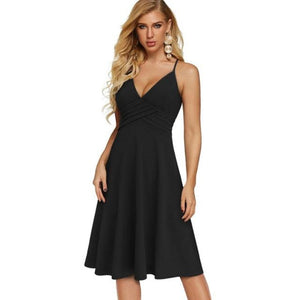 Elegant Solid Color Swing Dress - http://chicboutique.com.au