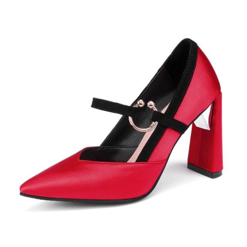 Silk Pointed Toe High Heel Pumps - http://chicboutique.com.au