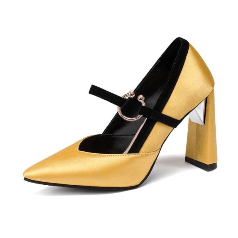 Silk Pointed Toe High Heel Pumps - http://chicboutique.com.au
