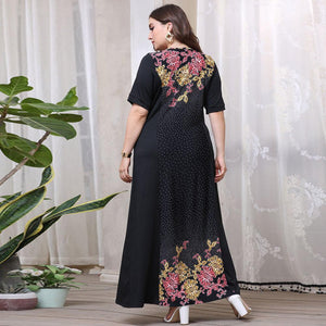 Plus Size Short Sleeve Maxi Dress - http://chicboutique.com.au