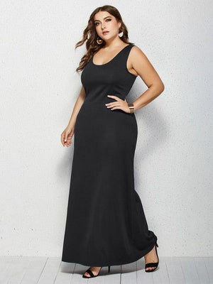 Plus Size Sleeveless Dress - http://chicboutique.com.au