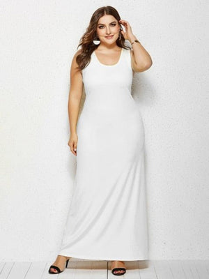 Plus Size Sleeveless Dress - http://chicboutique.com.au