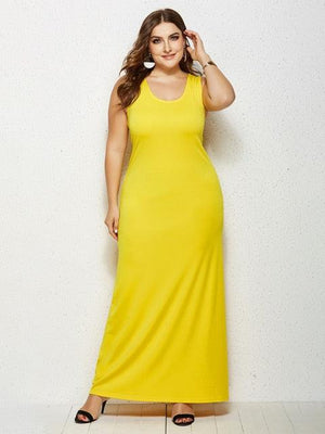 Plus Size Sleeveless Dress - http://chicboutique.com.au