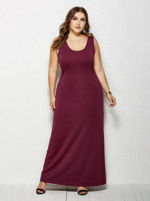 Plus Size Sleeveless Dress - http://chicboutique.com.au