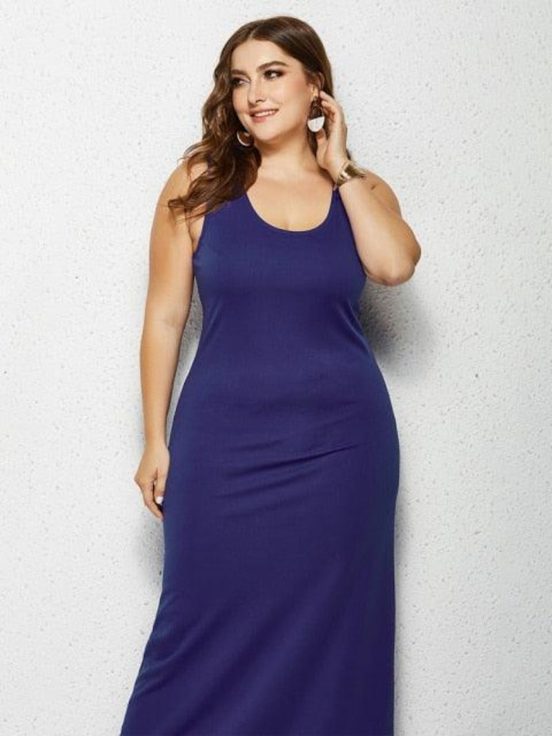 Plus Size Sleeveless Dress - http://chicboutique.com.au