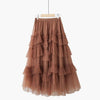 Tulle Mesh Elastic Waist A-Line Skirt - http://chicboutique.com.au