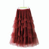 Tulle Mesh Elastic Waist A-Line Skirt - http://chicboutique.com.au