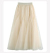 Mesh Pleated High Waist A-Line Skirt - http://chicboutique.com.au