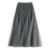 Mesh Pleated High Waist A-Line Skirt - http://chicboutique.com.au
