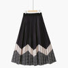 Pleated Striped Print Elegant High Waist A Line Skirt - http://chicboutique.com.au