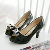 Peep Toe Crystal Bow Pumps - http://chicboutique.com.au