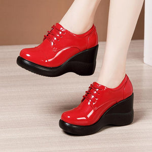 Patent Leather Platform Wedges - http://chicboutique.com.au