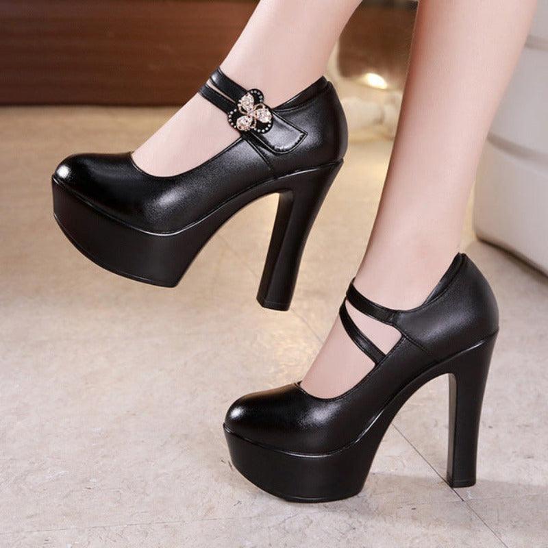 Buckle Platform High Heel Pumps - http://chicboutique.com.au