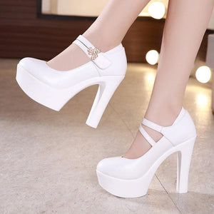 Buckle Platform High Heel Pumps - http://chicboutique.com.au