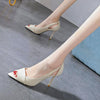 Thin High Heel Pointed Toe Slip On Pumps - http://chicboutique.com.au