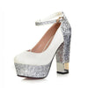 Square Heel with Ankle Strap High Heel Pumps - http://chicboutique.com.au