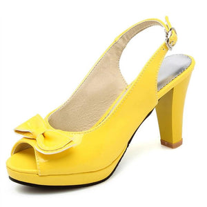 Peep toe buckle platform high heels - http://chicboutique.com.au