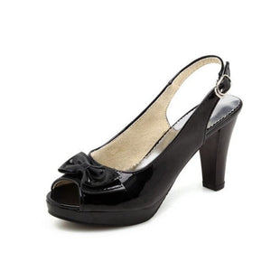 Peep toe buckle platform high heels - http://chicboutique.com.au