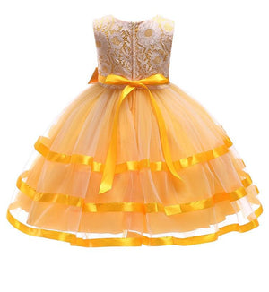 Flower Girl with Bow Knee Length Dress - http://chicboutique.com.au