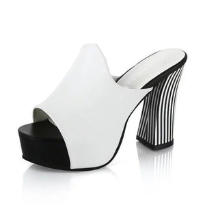 Platform High Heel Peep toe Slip on Sandals - http://chicboutique.com.au