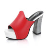 Platform High Heel Peep toe Slip on Sandals - http://chicboutique.com.au