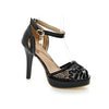 Mesh Peep Toe High Heel Platform Sandals - http://chicboutique.com.au