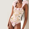 Floral Print One-Piece Swimsuit and Matching Cover Up - http://chicboutique.com.au