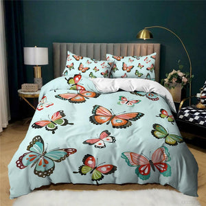 Assorted Butterfly Prints Duvet Cover Set - http://chicboutique.com.au