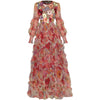 Fashion Designer Lantern sleeve Embroidery Maxi Dress - http://chicboutique.com.au