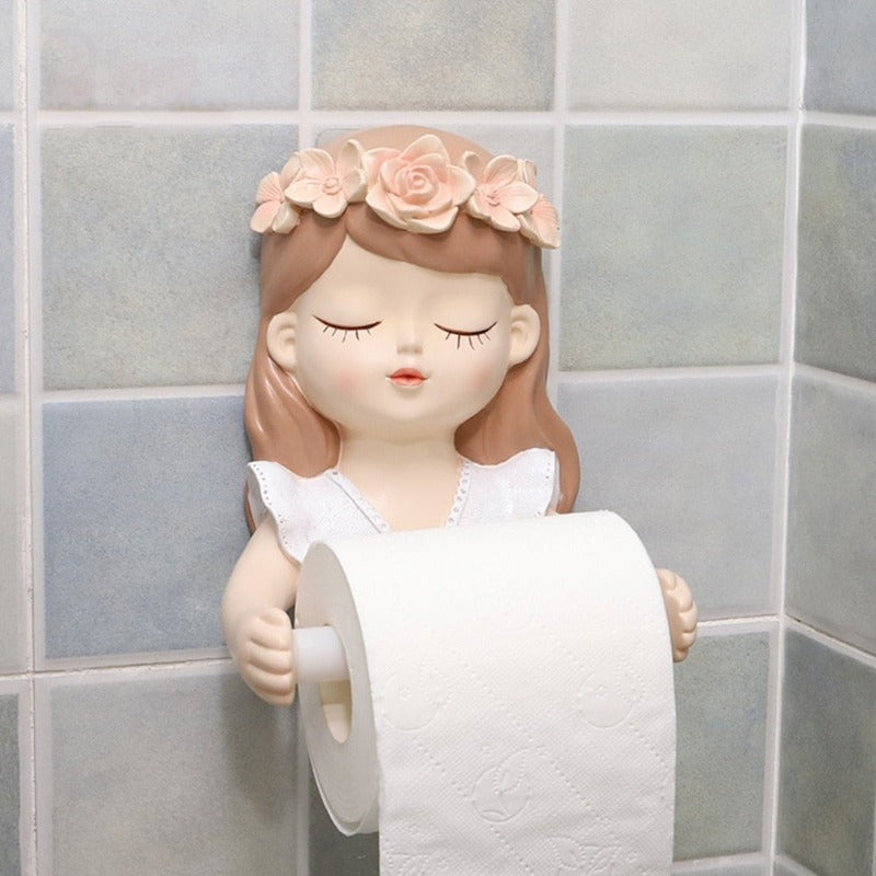 Girl Toilet Tissue Holder Luxury Decoration