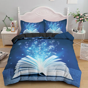 Romantic Book Print Duvet Cover Bedding Set - http://chicboutique.com.au