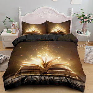 Romantic Book Print Duvet Cover Bedding Set - http://chicboutique.com.au