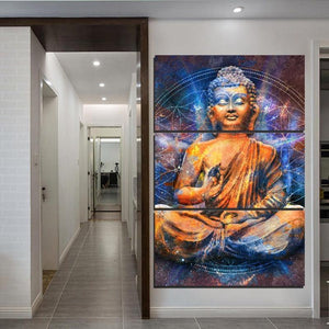3 Piece HD Printed Meditating Buddha Canvas Print Wall Art - http://chicboutique.com.au