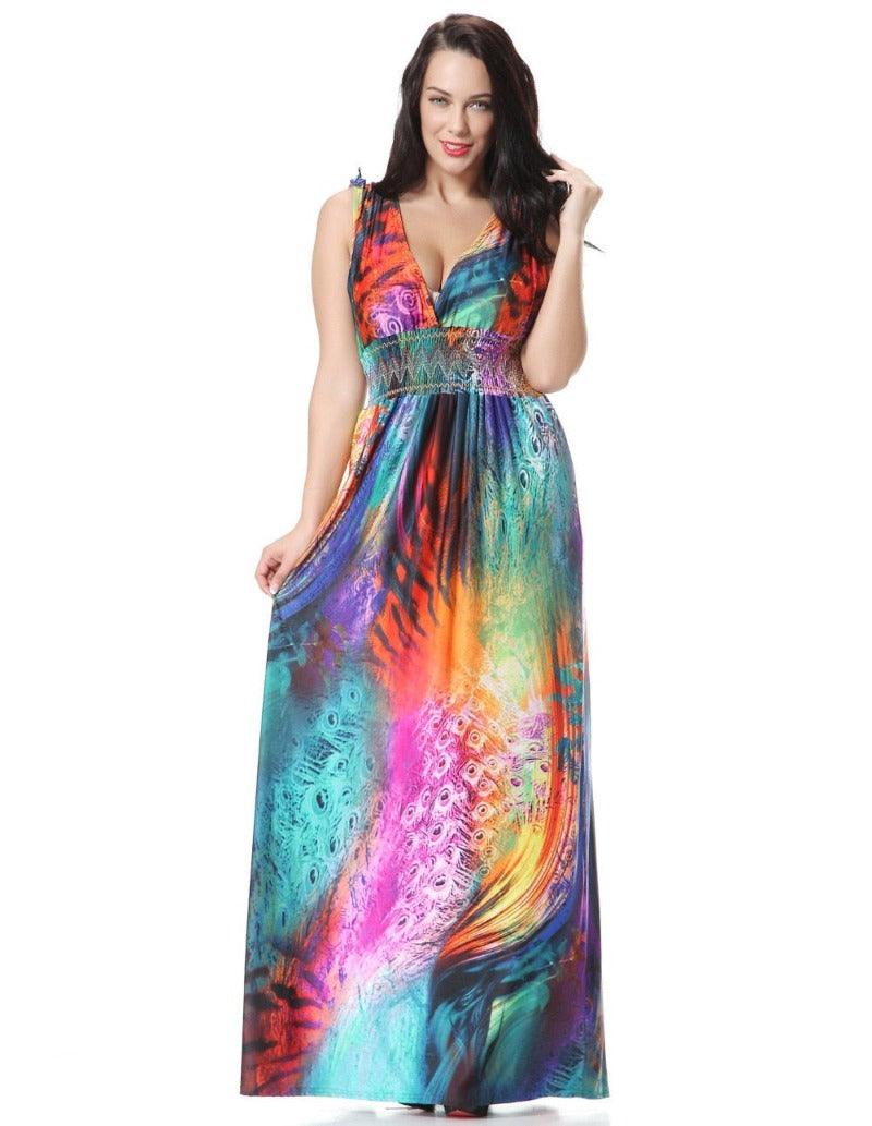 Bohemian Maxi Sleeveless Dress - http://chicboutique.com.au