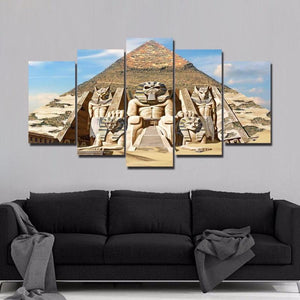 HD Printed 5 Piece Canvas Egyptian Pyramids Wall Art | http://chicboutique.com.au