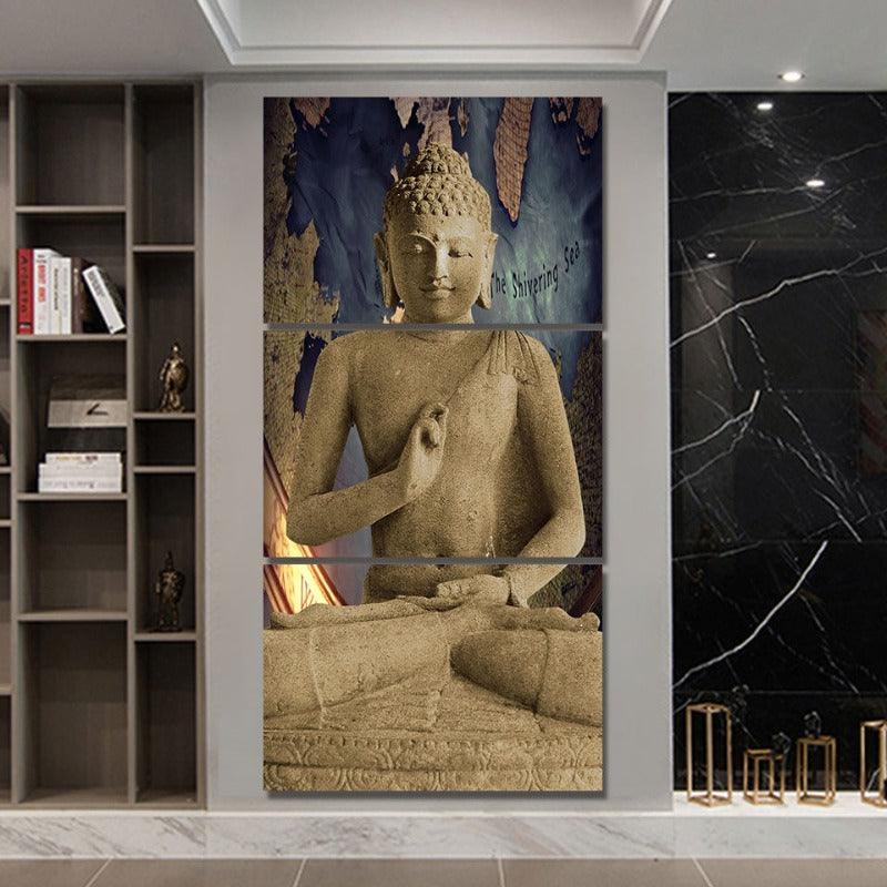 3 piece canvas art Abstract Buddha wall art home decoration | http://chicboutique.com.au