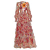 Fashion Designer Lantern sleeve Embroidery Maxi Dress - http://chicboutique.com.au