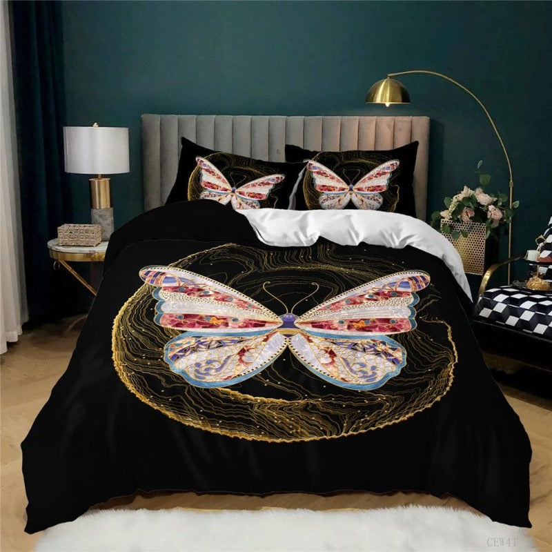 Assorted Butterfly Prints Duvet Cover Set - http://chicboutique.com.au