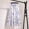Vintage Floral Print A line High Waist Skirt - http://chicboutique.com.au