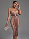 Tassel Bandage Strapless Body-con Elegant Dress - http://chicboutique.com.au