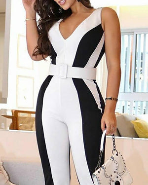 Color Block Thick Strap Jumpsuit - http://chicboutique.com.au