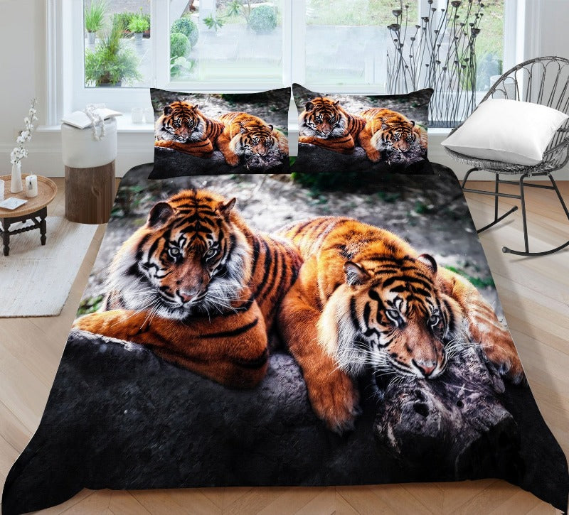 Tiger Print Duvet Cover Bedding Set - http://chicboutique.com.au