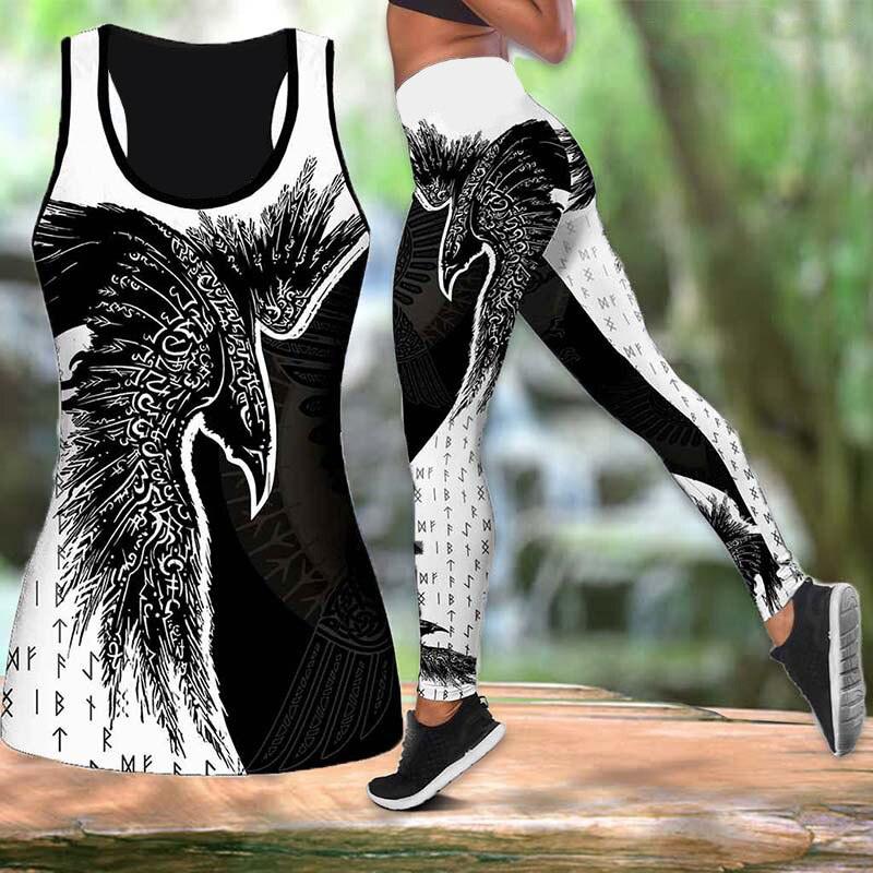 Printed Leggings and  Tank Top Set  XS-8XL - http://chicboutique.com.au