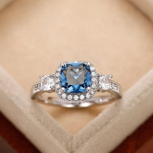 Blue Cubic Zirconia Fashion Ring - http://chicboutique.com.au