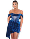 Draping Off the Shoulder Corset Dress - http://chicboutique.com.au