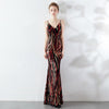 V Neck Sequin Maxi Evening Dress - http://chicboutique.com.au